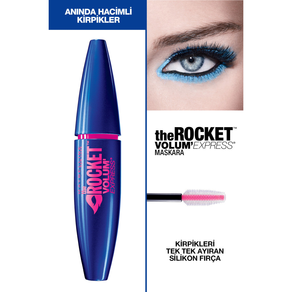 Maybelline Rocket Volume Mascara - Black | Clump-Free Finish