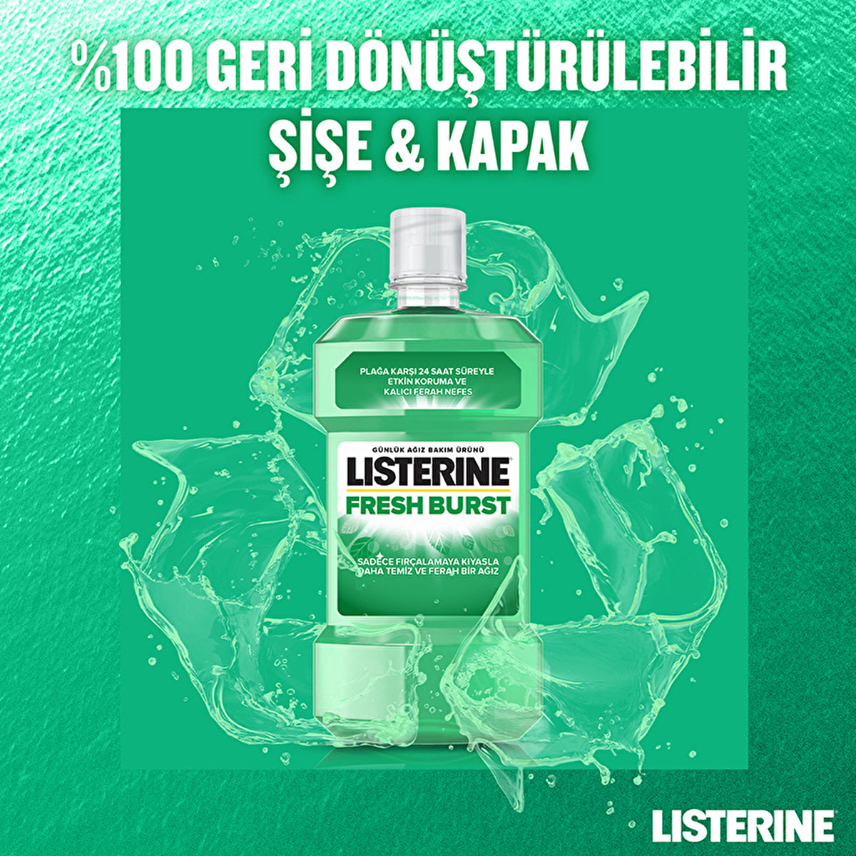 Listerine Fresh Burst Mouthwash 500ml - Mint Flavor | Oral Care