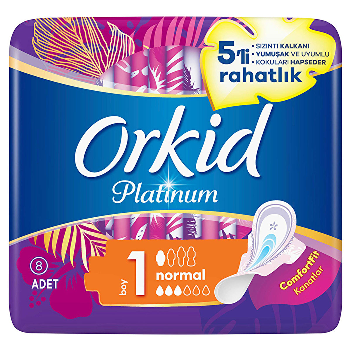 Orkid Platinum Winged Normal Pads 8 Pack - Maximum Comfort