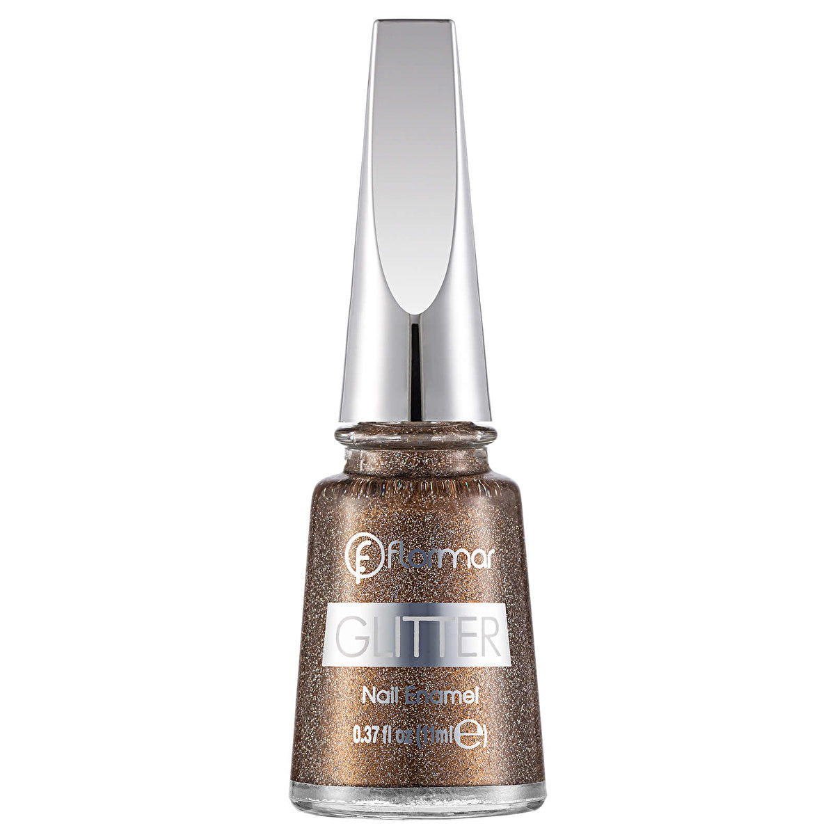 Flormar Glitter Sheer Nail Polish FGL40 Golden Orchid - 0.4 fl oz | Long-Lasting Shine - Image #1