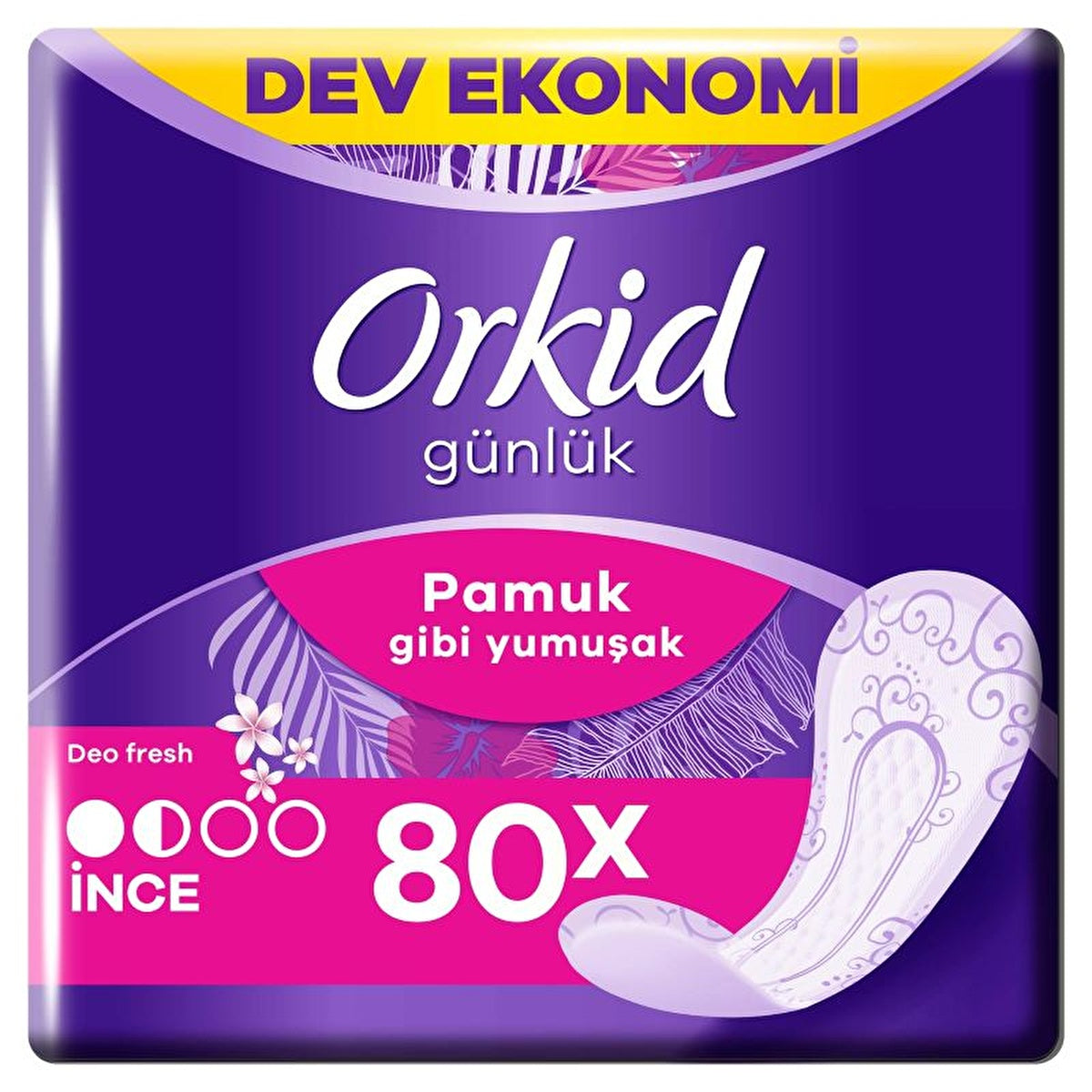 Orkid Cotton Daily Pads Deo Fresh - 80 Count | Ultra Comfort