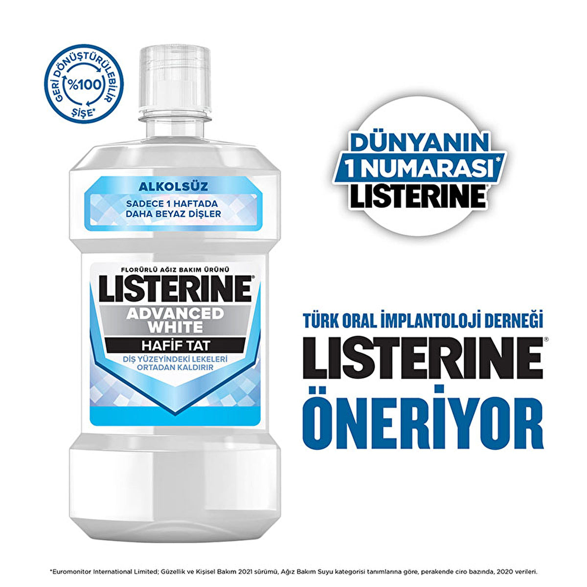 Listerine Mouthwash Advanced White 8.5 Fl Oz - Stain Removal | Whitening