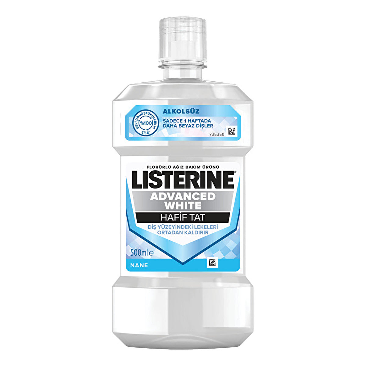 Listerine Mouthwash Advanced White 500ml - Whitens Teeth | Fresh Mint