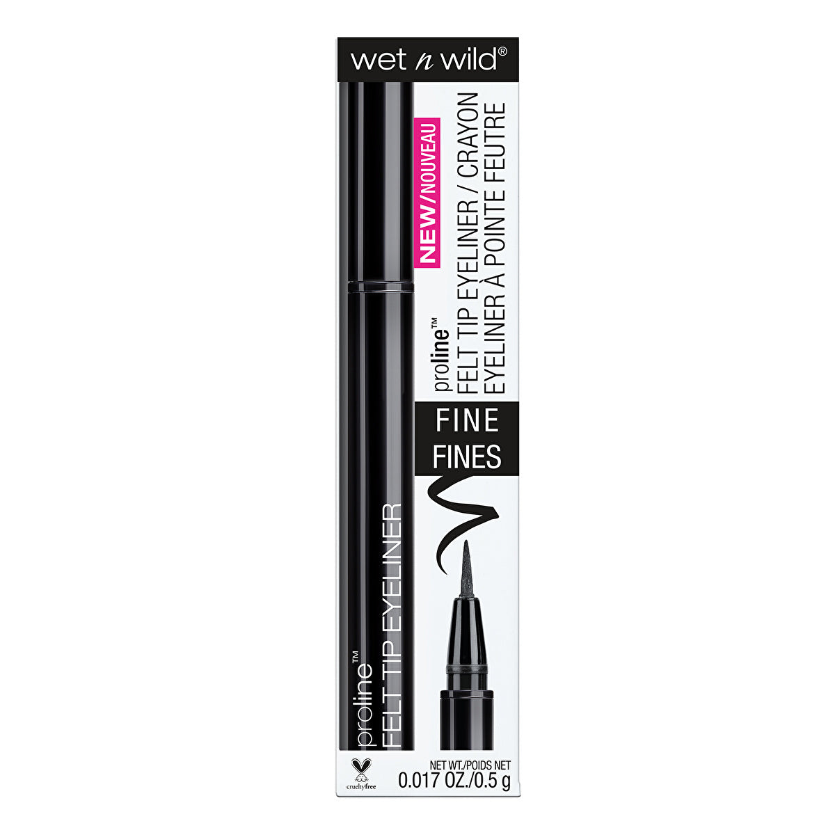 Wet n Wild ProLine Felt Tip Eyeliner Black - Intense Pigmentation | Precision Design