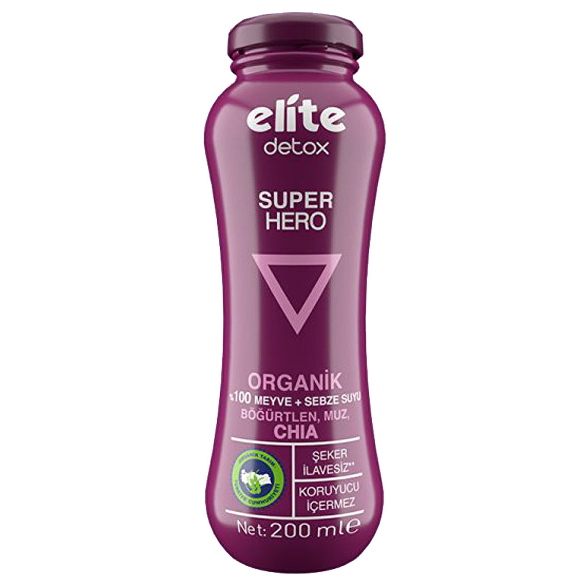 Elite Detox Super Hero Organic Fruit Drink 200ml - Clean Energy - Image #1