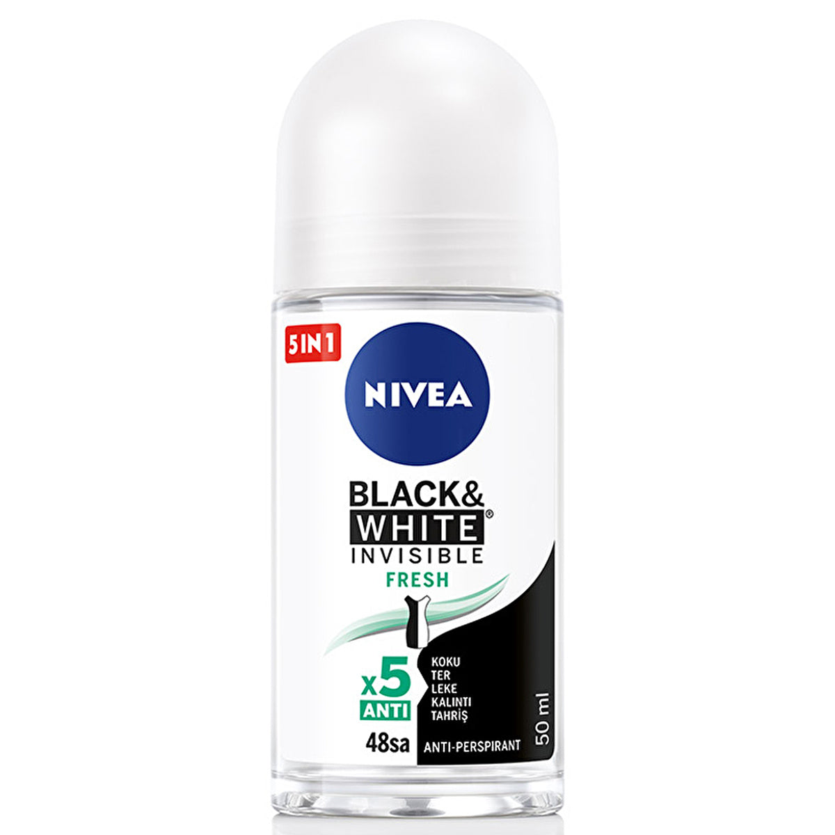 Nivea Black & White Invisible Fresh Women's Deodorant Roll-On 50ml