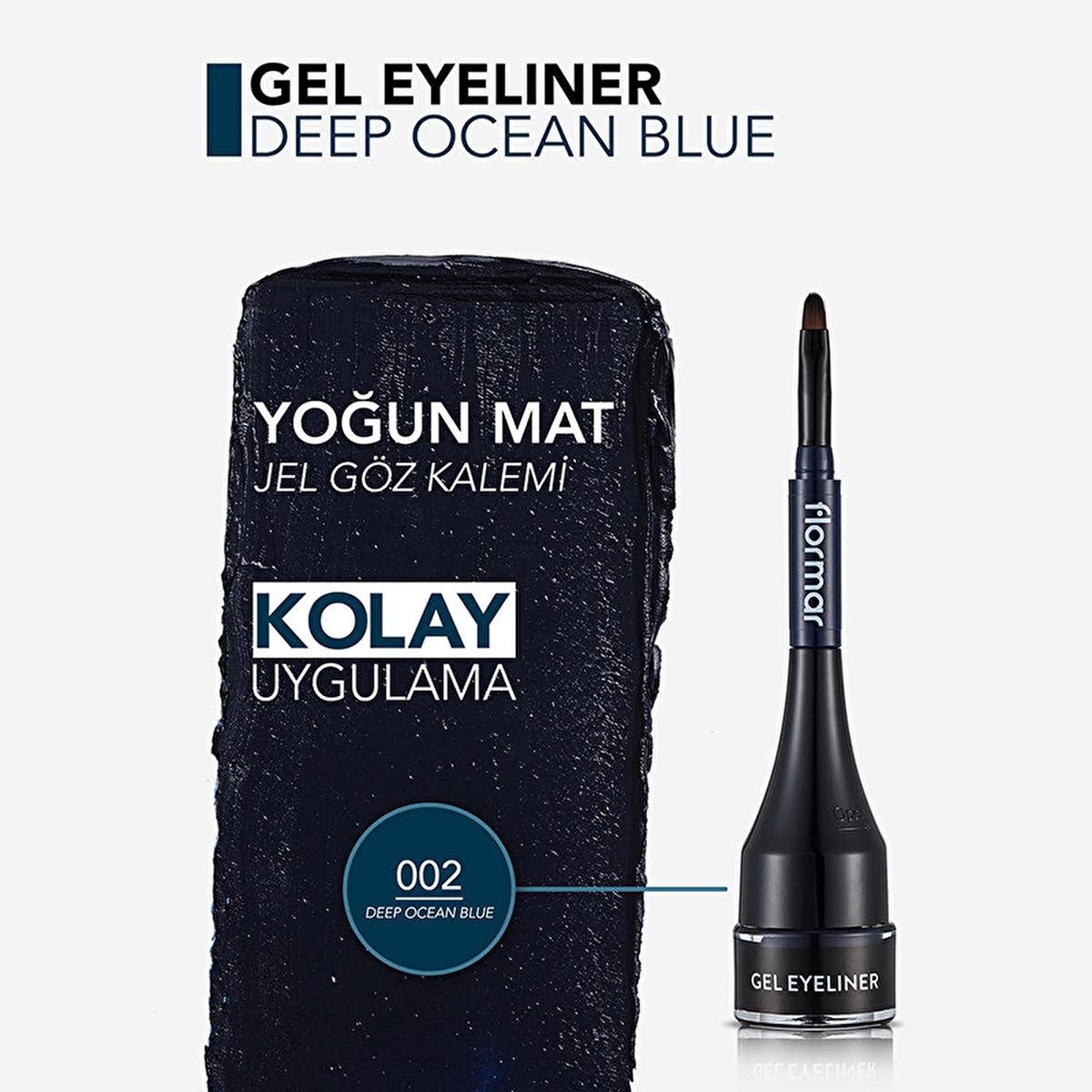 Flormar Gel Liquid Eyeliner GE02 Deep Ocean Blue - High Pigment | Long-Lasting