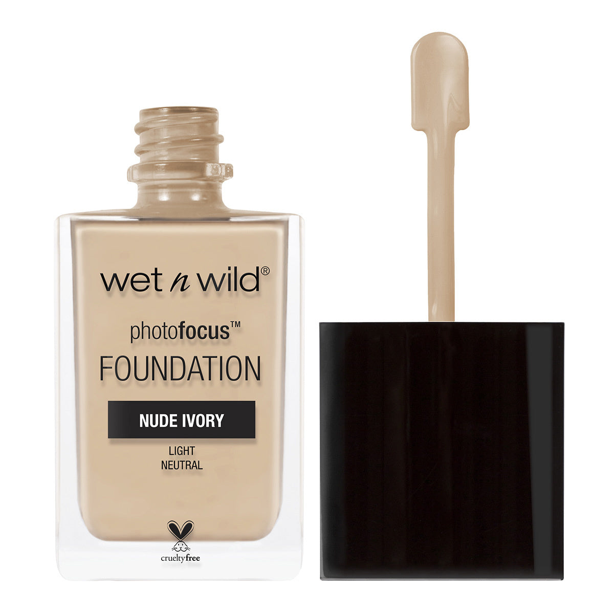 Wet n Wild Photo Focus Foundation Nude Ivory - Long-Lasting Matte | 1 oz