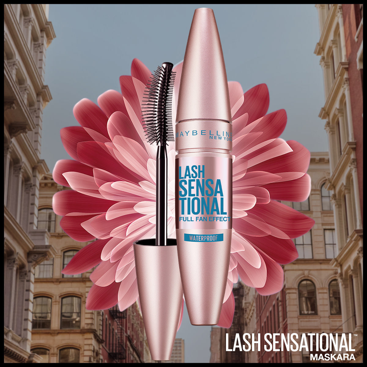 Maybelline Lash Sensational Waterproof Mascara - Black | Volume & Definition