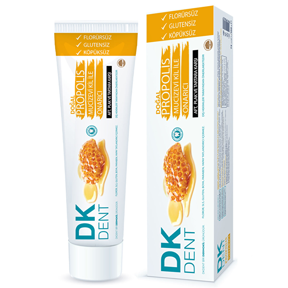 DK Dent Natural Toothpaste Propolis 75ml - Fluoride-Free | Gluten-Free - Image #1