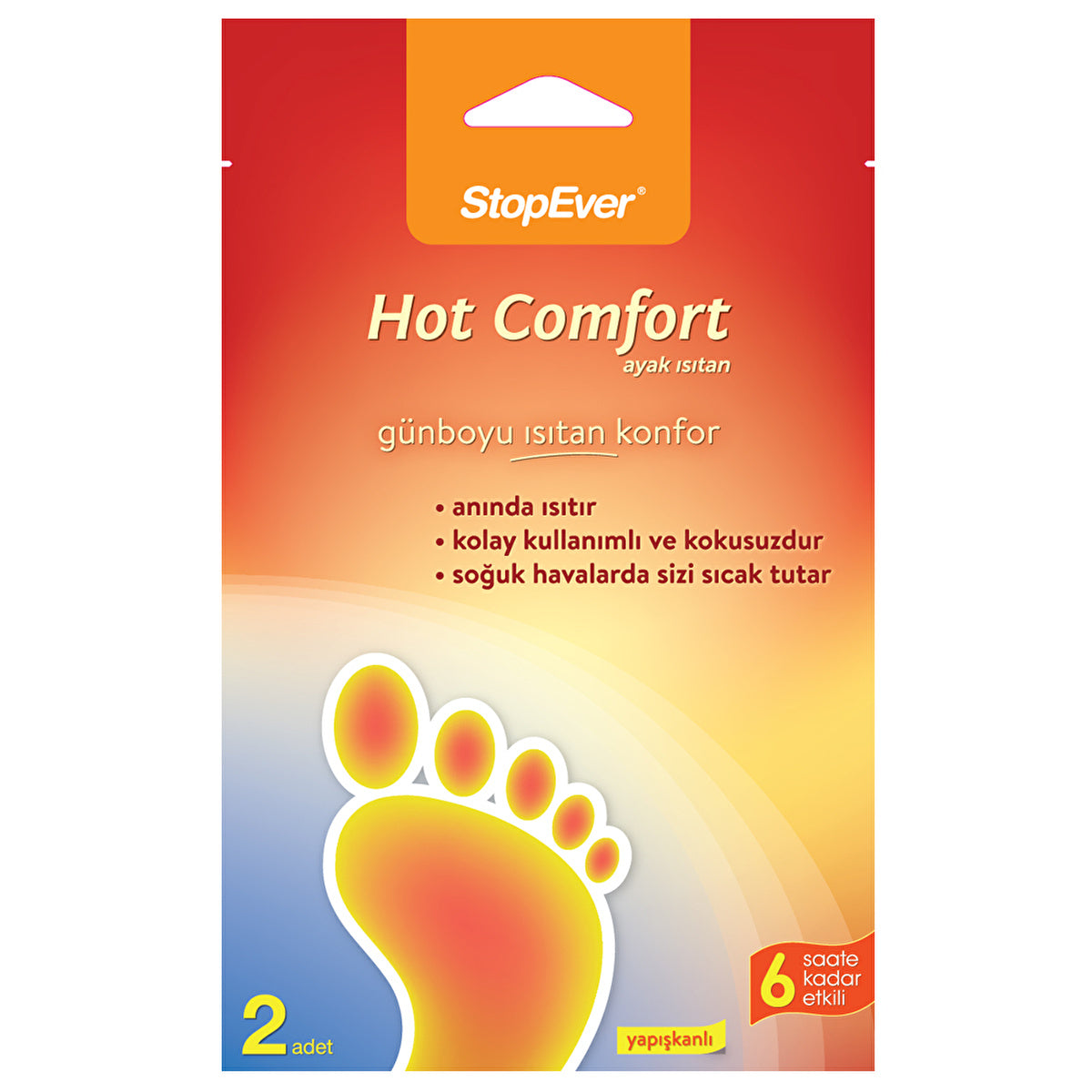 StopEver Hot Comfort Foot Warmer Pads - 2 Pack | Instant Heat - Image #1