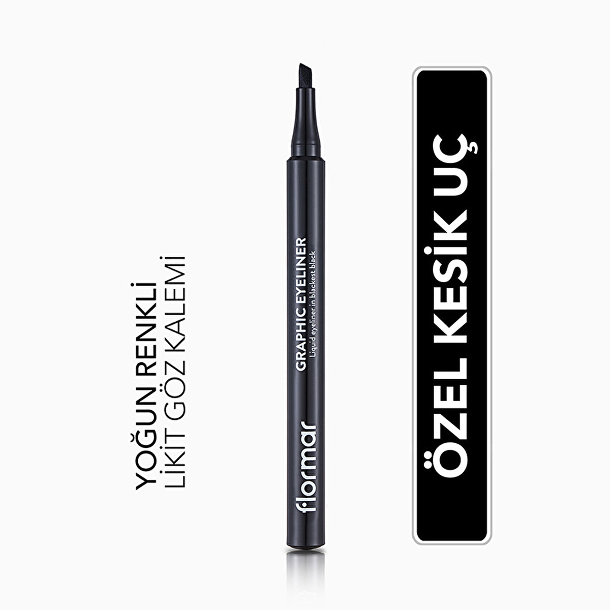 Flormar Graphic Matte Pencil Eyeliner 001 Black - Precision Tip