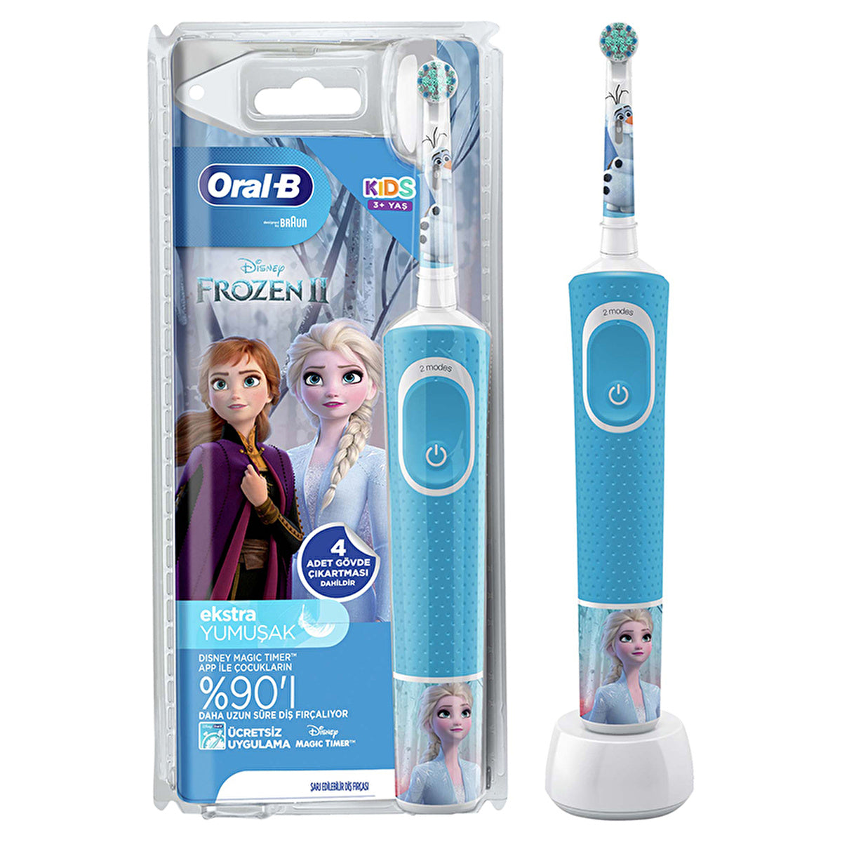 Oral-B Kids Electric Toothbrush Frozen - Gentle Cleaning | 3+ Years