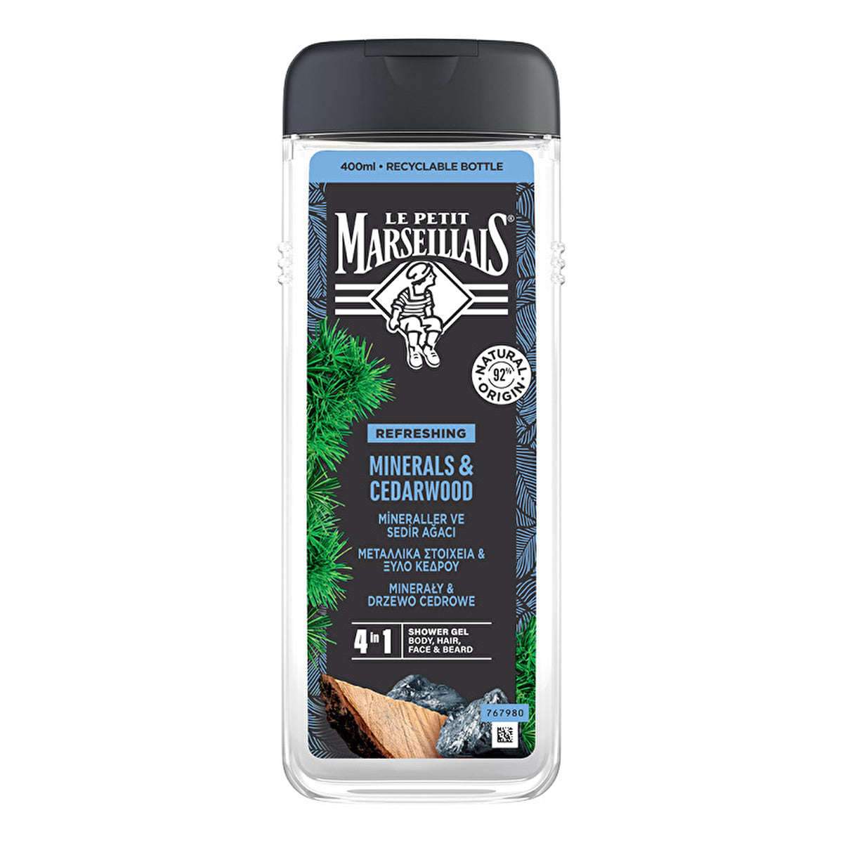 Le Petit Marseillais Mineral &amp; Cypress Men&#39;s Shower Gel - 13.5oz | Refreshing Clean