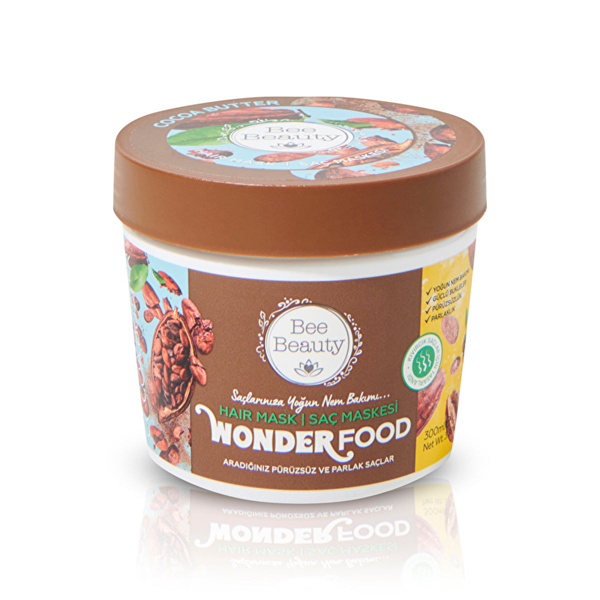 Bee Beauty Wonder Food Cocoa Split Hair Mask 10.14 fl oz - Nourishing Care | Cocoa & Coconut