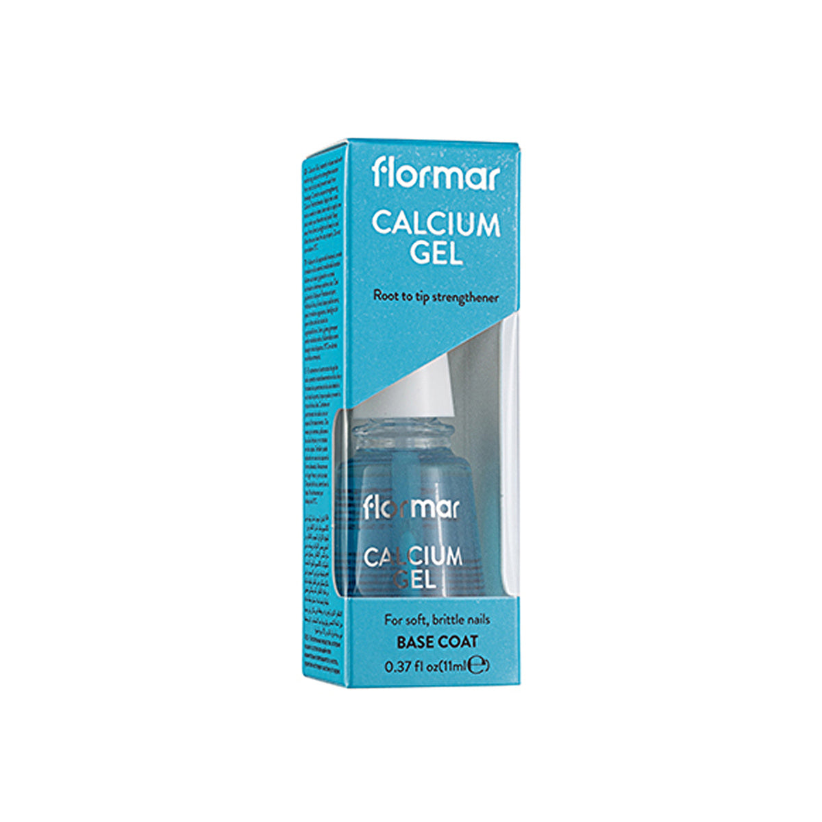 Flormar Calcium Gel Nail Strengthening Base Coat 000 - Clear Finish | Nail Care