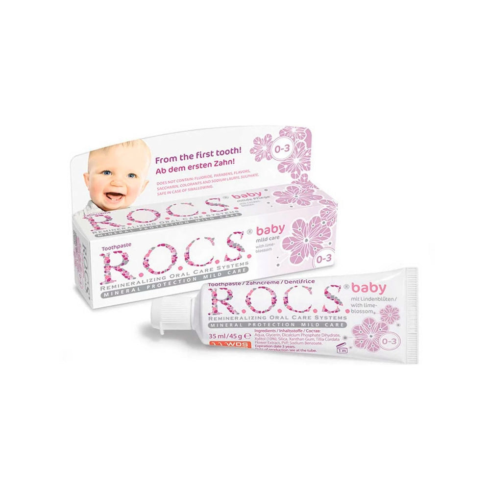 Rocs Baby Fluoride-Free Toothpaste for 0-3 Years 35 ml