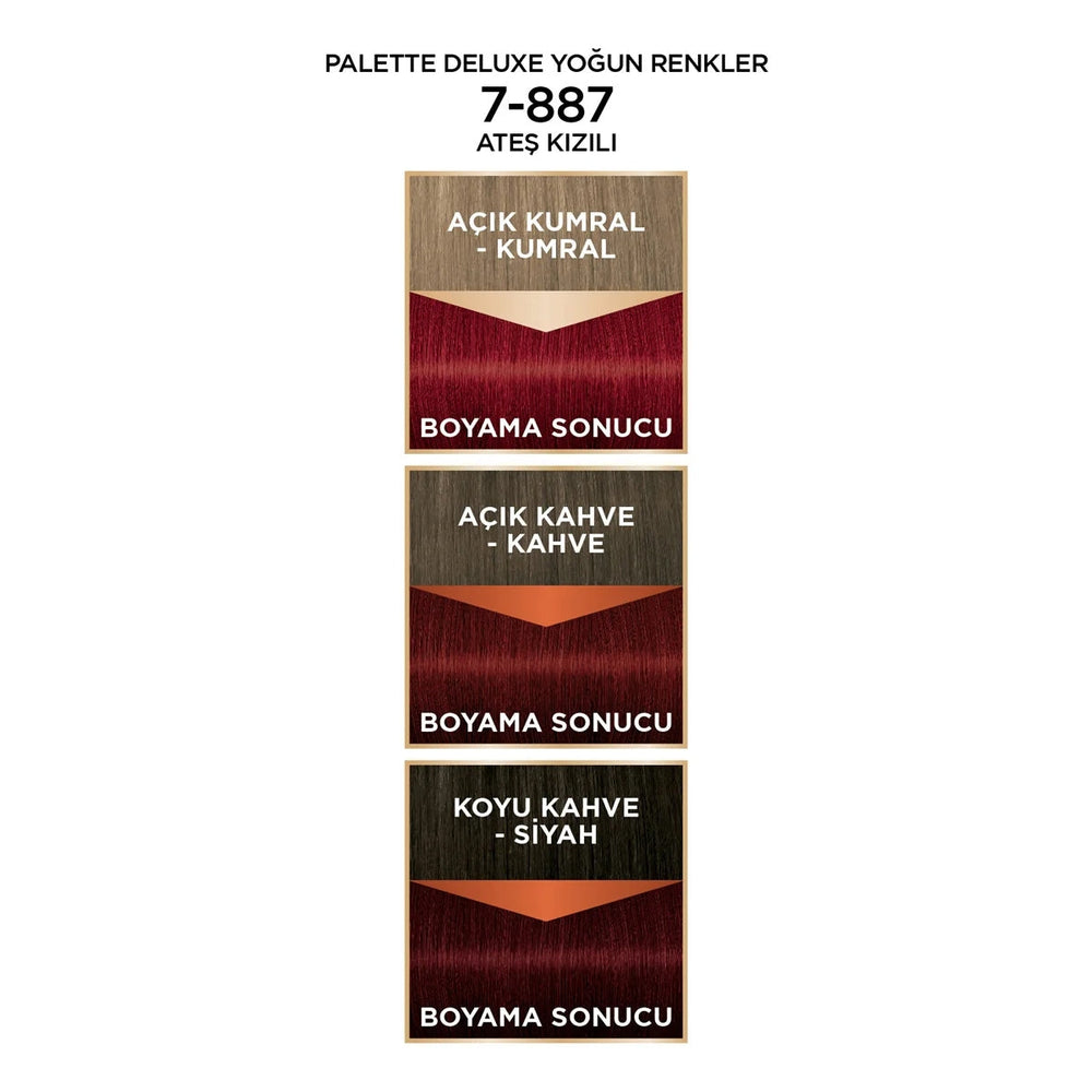 Palette Deluxe Intense Color Hair Dye 7-887 Fiery Red