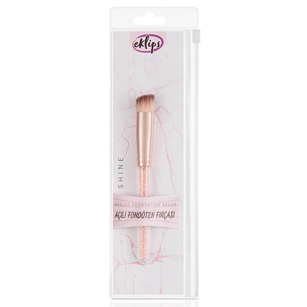 Eklips Pro Shine Angle Foundation Brush - Professional Applicator | Makeup Tools