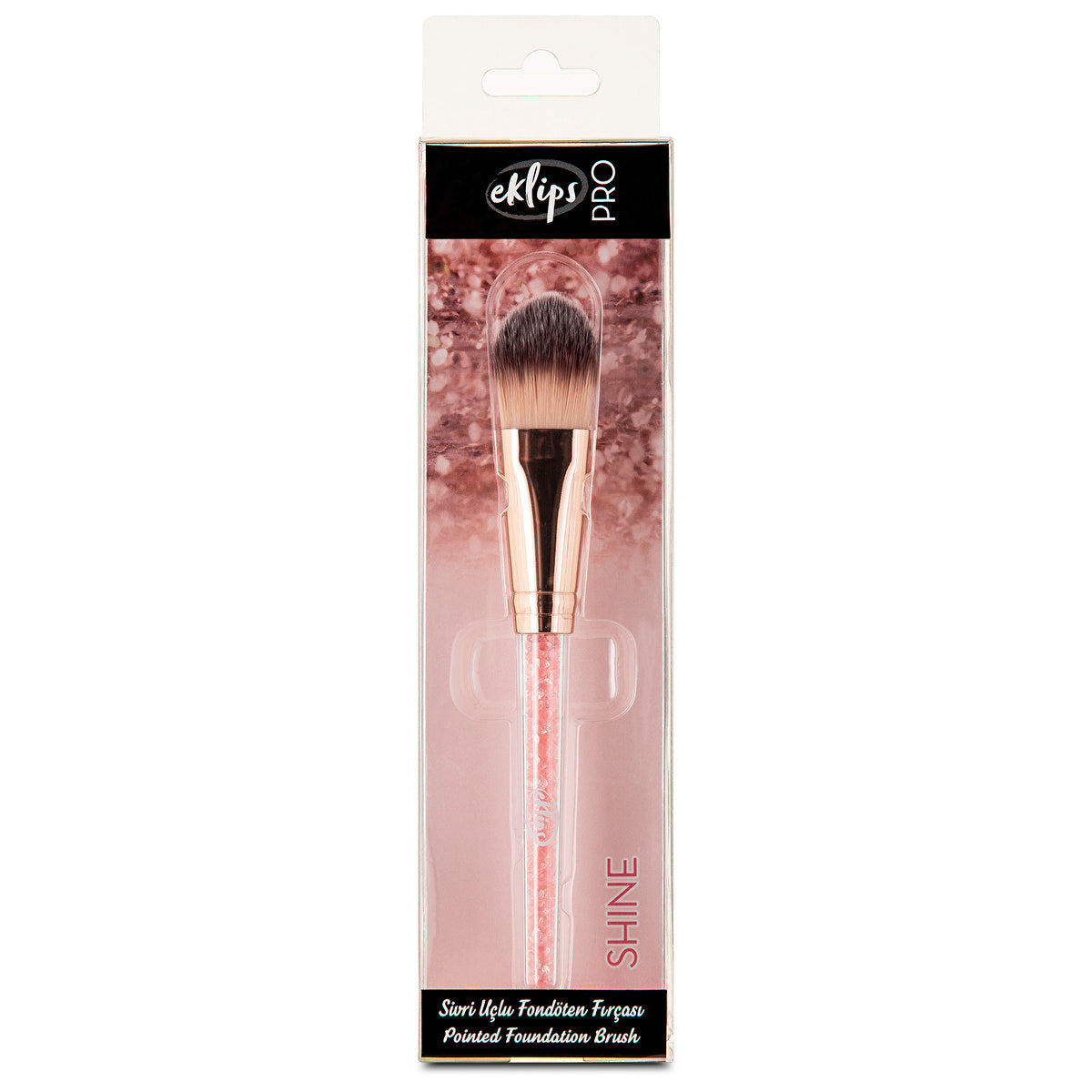 Eklips Pro Shine Pointed Foundation Brush - Precision Application | Professional Makeup - Image #1