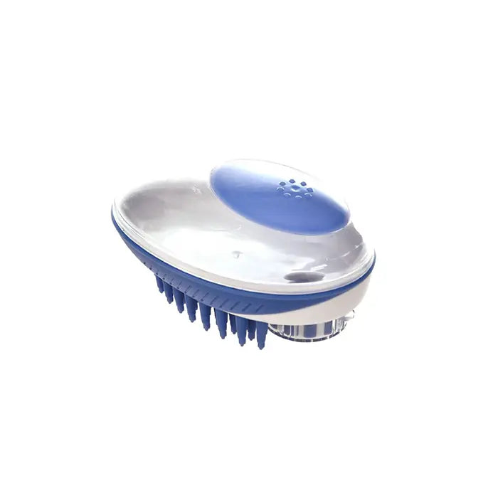 M-Pets Rubeaz Shampoo Dispensing Massage Brush Blue