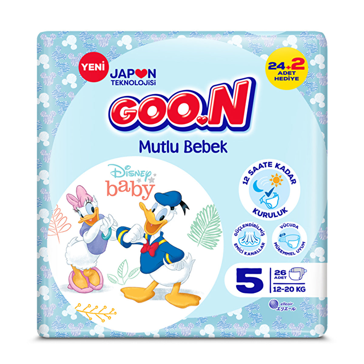 GOO.N Happy Baby Size 5 Diapers 26 Count - 12 Hour Dryness