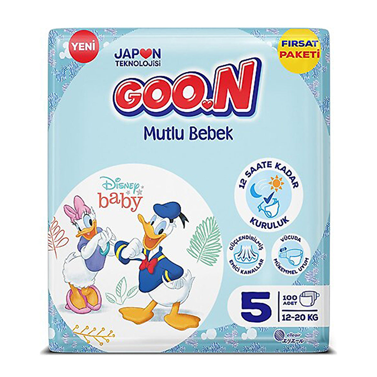 GOO.N Happy Baby Size 5 Diaper - 100 Count | Ultra Dry for 12 Hours