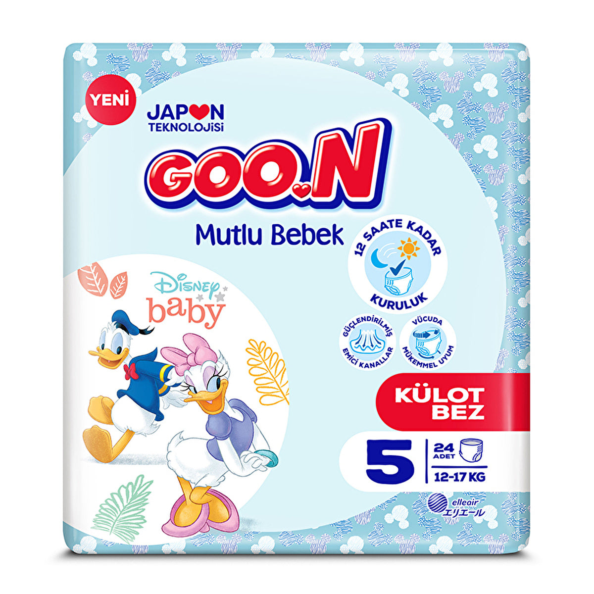 GOO.N Happy Baby Size 5 Pants Diapers 24 Count - 12 Hours Dryness