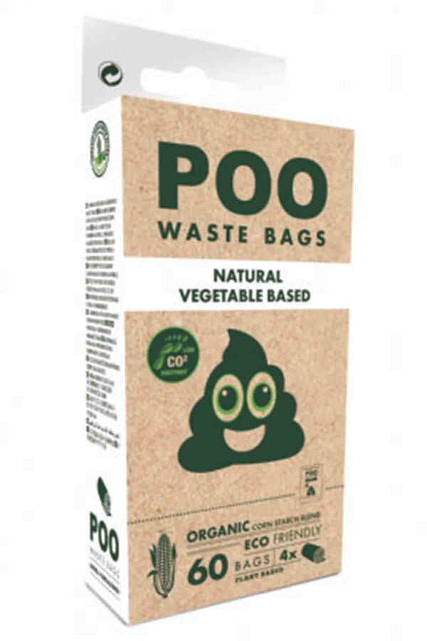 M-Pets Natural Plant-Based Waste Bags Leak-Proof 60 Count