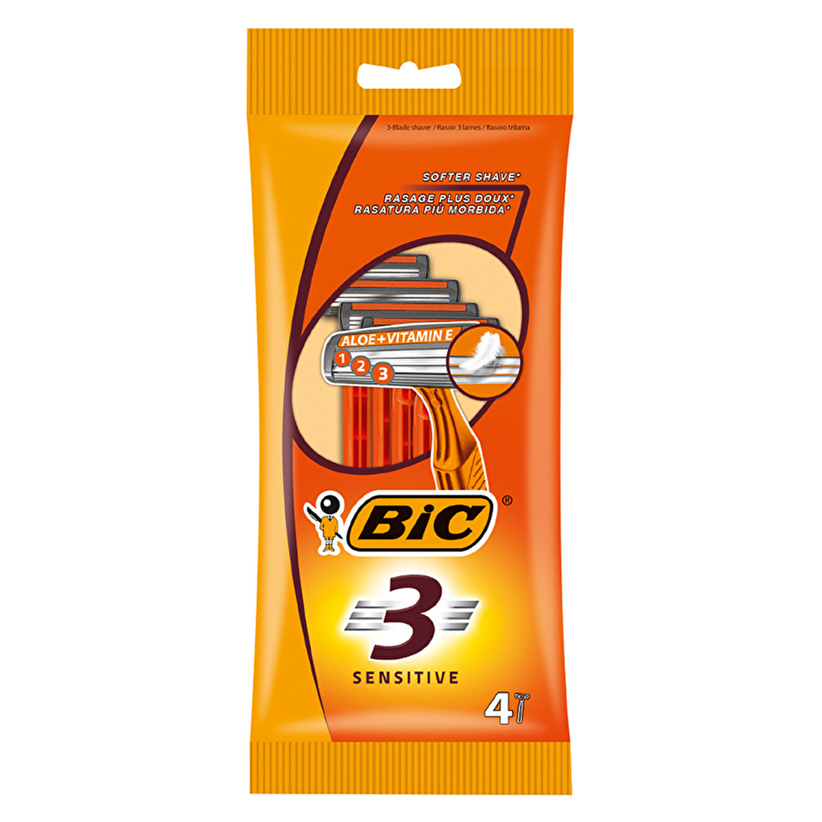 BIC 3 Sensitive Disposable Razor 4 Pack - Close Shave Technology | Comfort Grip - Image #1