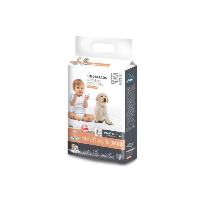 M-Pets Underpads Dog Potty Training Pads 60x60cm 10 Count