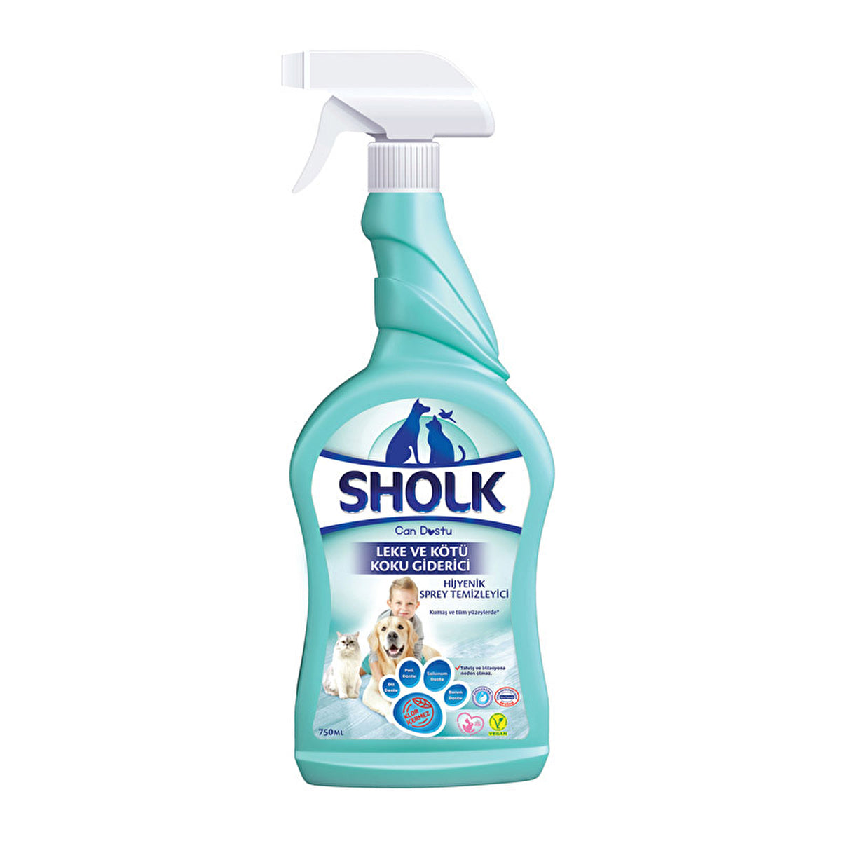 Sholk Stain and Odor Eliminator Spray 750ml - Hypoallergenic Formula | Pet Safe - Image #1