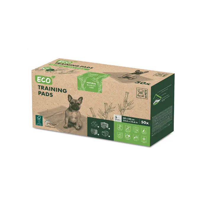 M-Pets ECO Natural Bamboo Dog Training Pads 60x60cm 50 Count