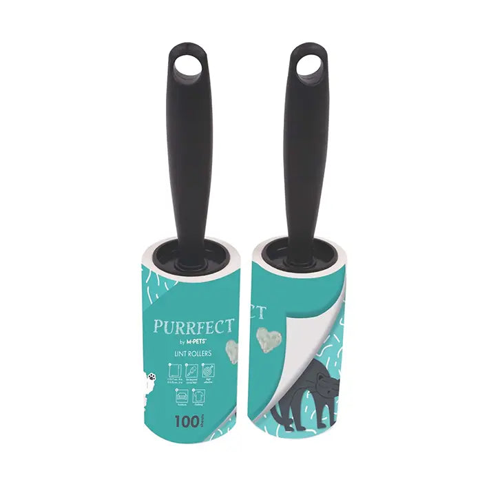 M-Pets Purrfect Pet Hair Lint Roller for Clothes and Furniture 2x100 Sheets