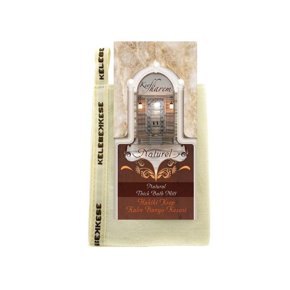 Kelebek Keyf-i Harem Thick Crepe Bath Mitt for Deep Exfoliation