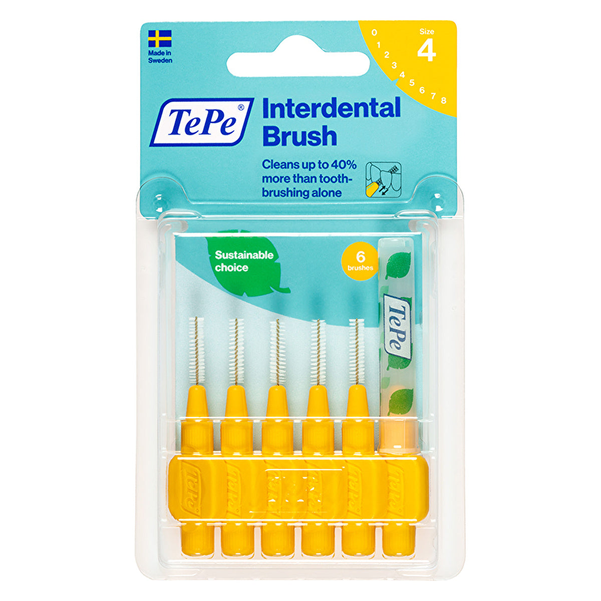 Tepe Interdental Brush 0.7mm - Yellow | Pack of 6