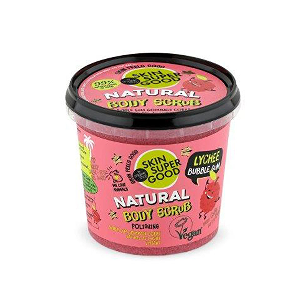 Organic Lychee & Bubble Gum Body Scrub 12 fl oz | Natural Formula - Image #1