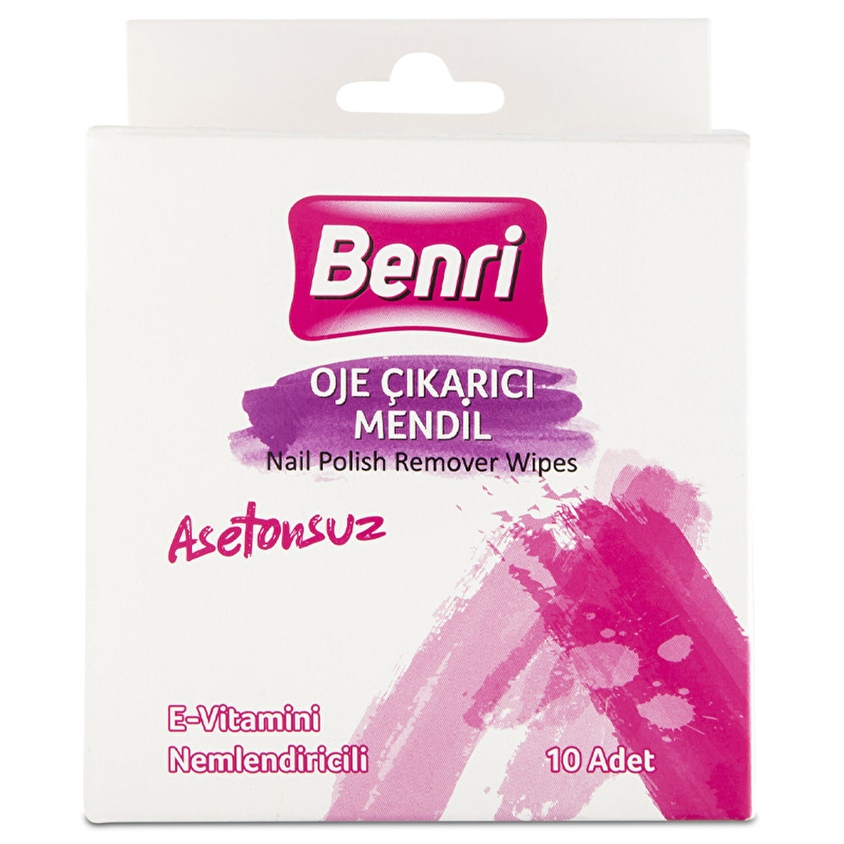 Benri Nail Polish Remover Wipes 10-Pack - Acetone-Free