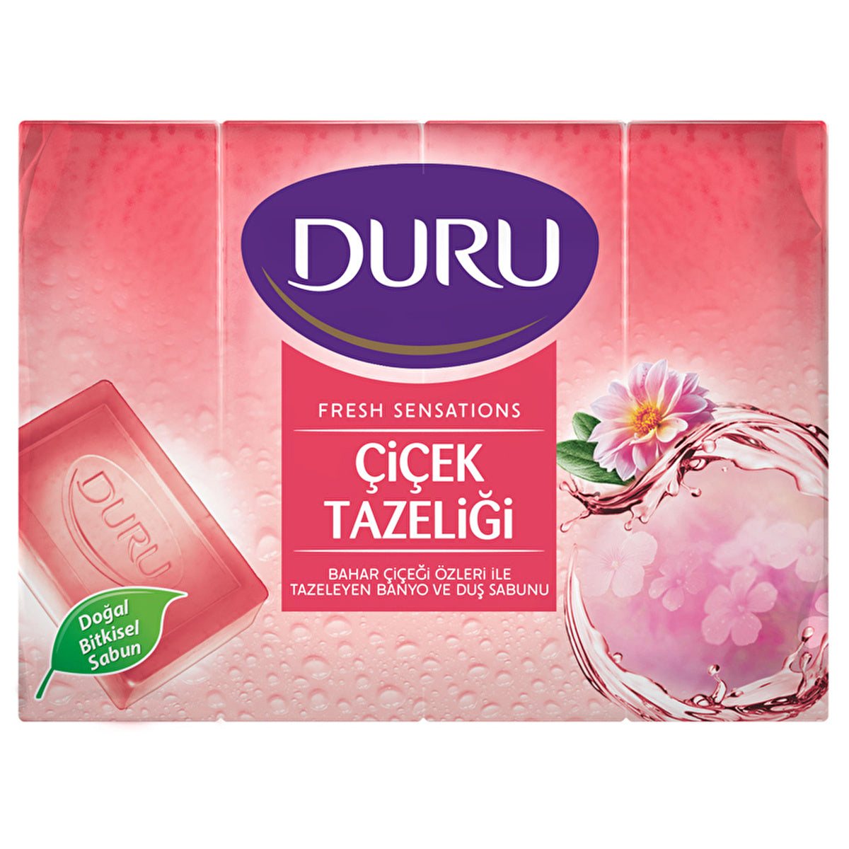 Duru Fresh Sensations Flower Freshness Shower Soap - 4 Bars | 150g Each - Image #1