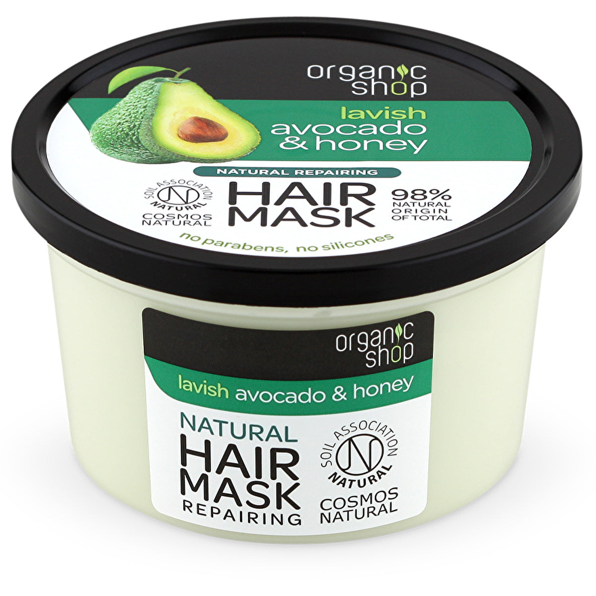 Organic Avocado & Honey Hair Mask 250ML - Nourishing Formula | Organic Shop - Image #1