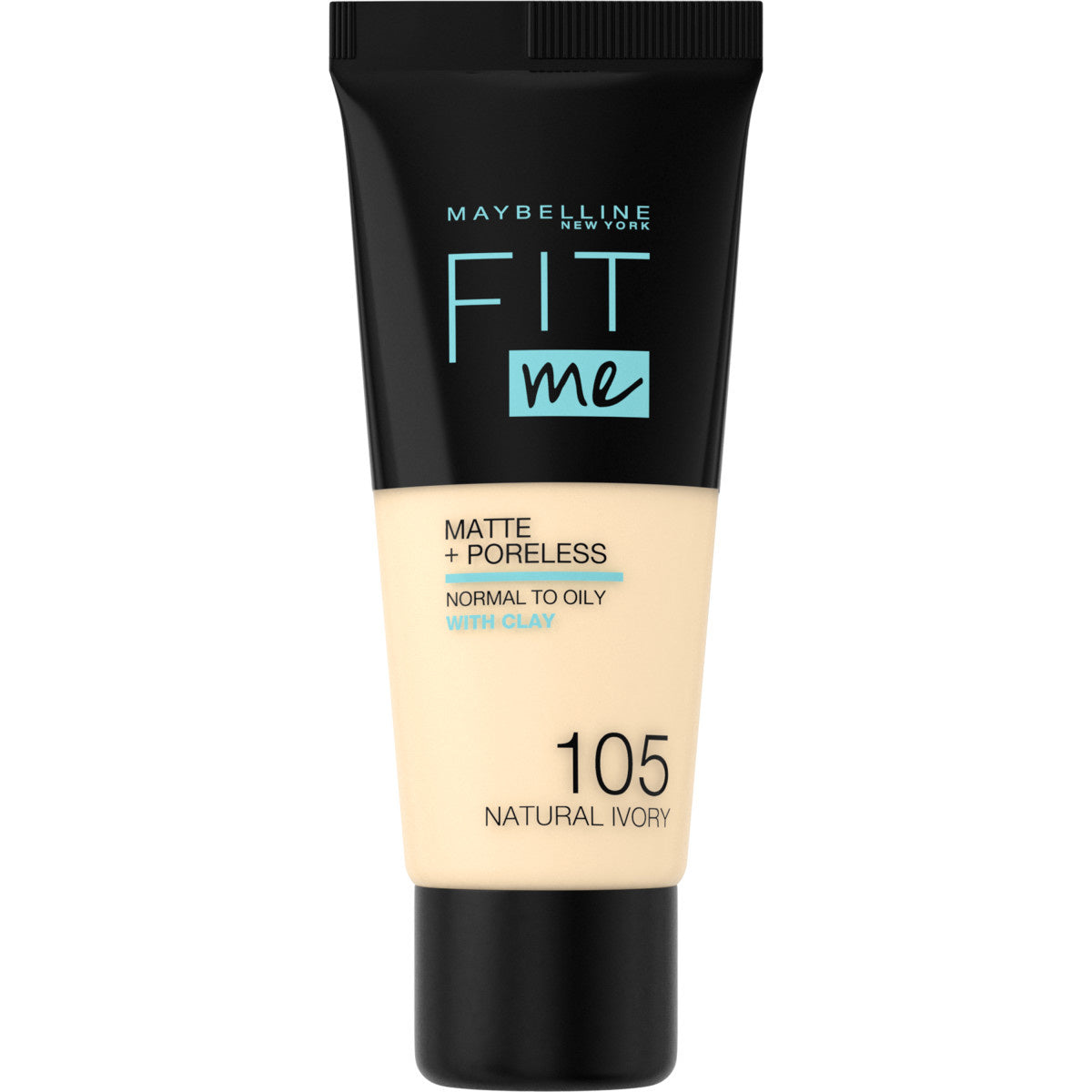 Maybelline Fit Me Matte+Poreless Foundation 105 Natural Ivory | Liquid Foundation