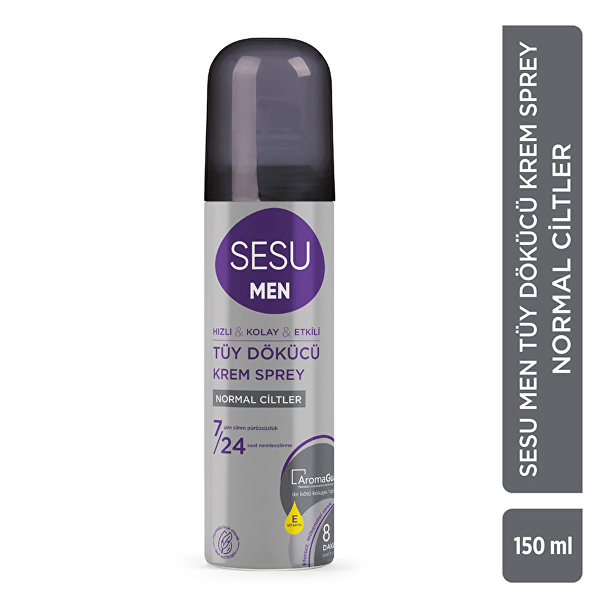 Sesu For Men Hair Removal Spray 150ml - Quick & Easy Formula | Dermatologically Tested