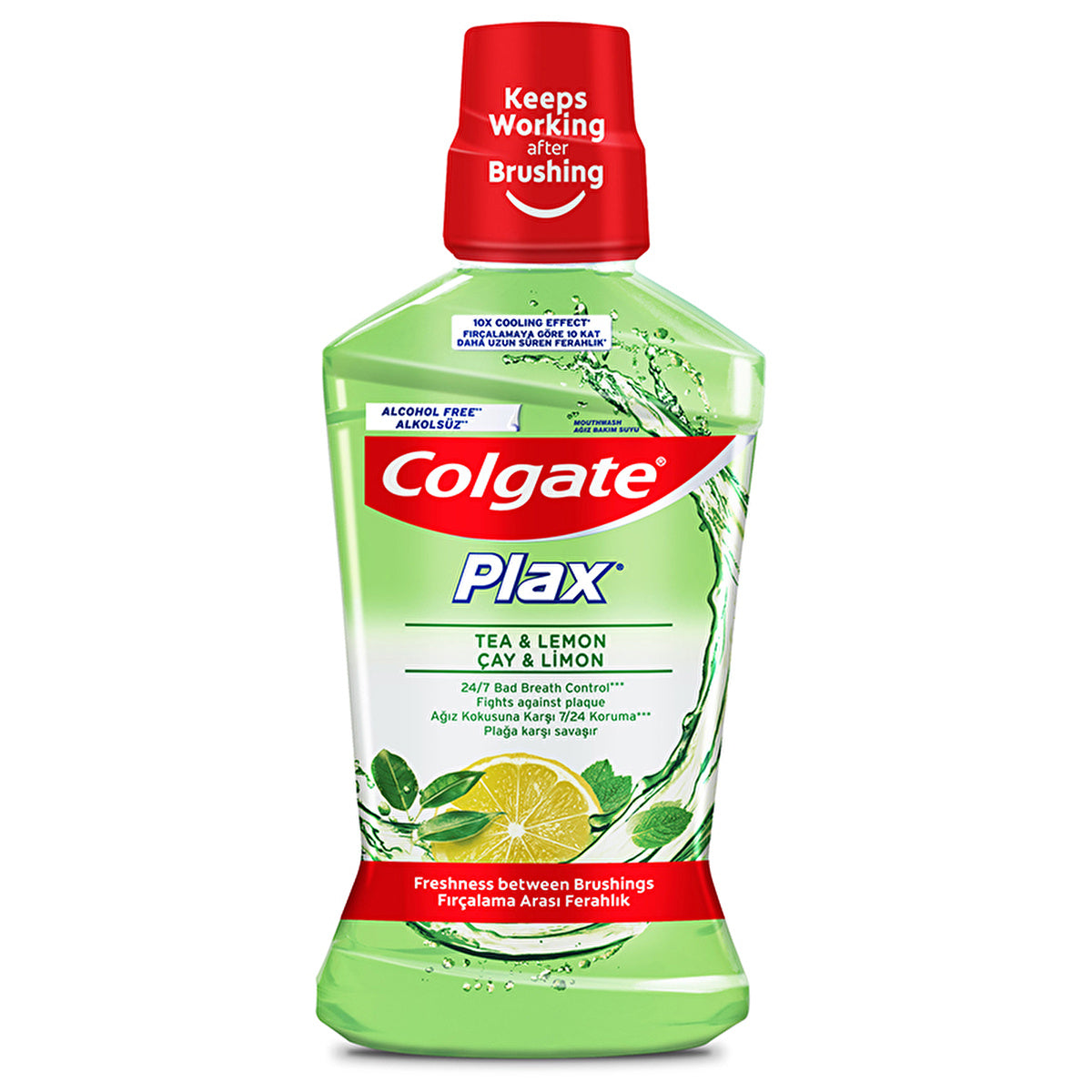 Colgate Plax Tea & Lemon Mouthwash Alcohol Free 500ml | Fluoride Protection