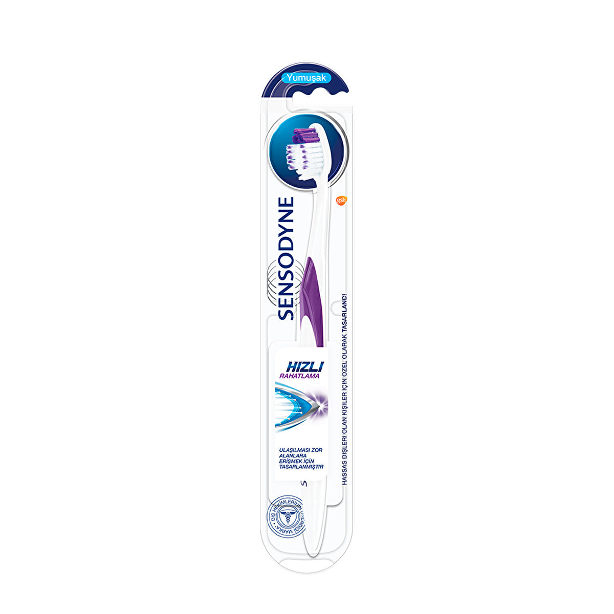 Sensodyne Quick Relief Soft Toothbrush - Compact Head | Gentle Cleaning - Image #1