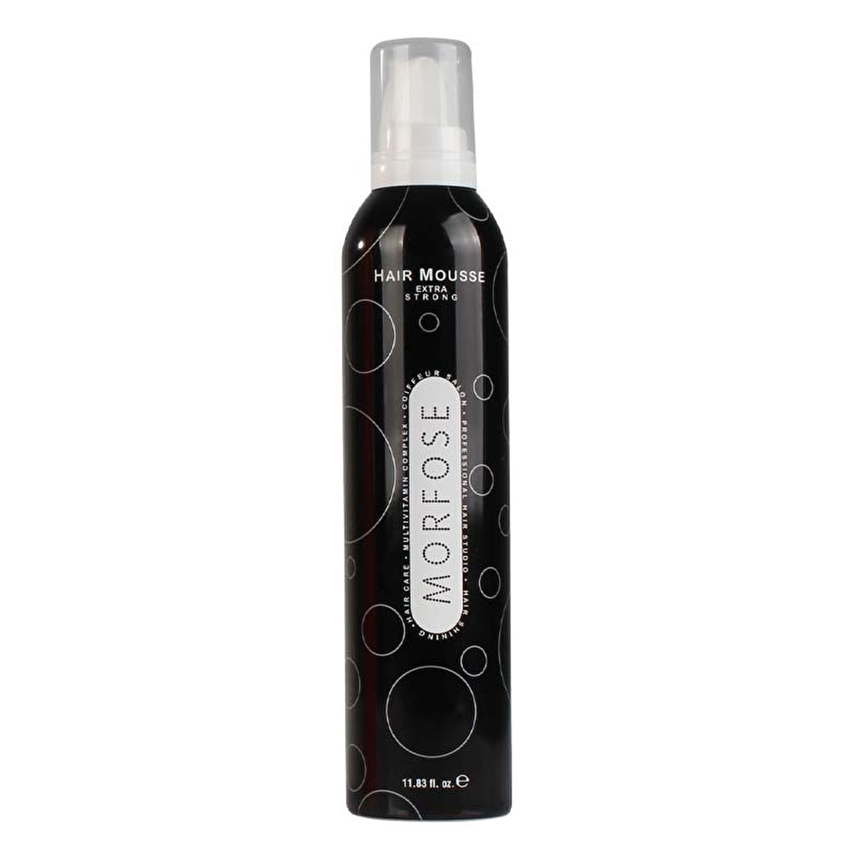 Morfose Black Hair Mousse 200ml - Extra Strong Hold | Hair Styling - Image #1