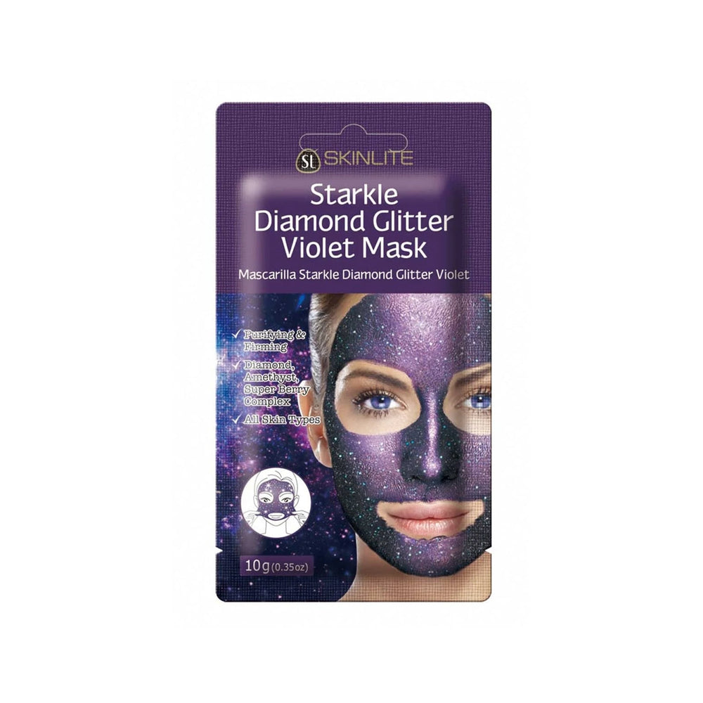 Skinlite Shimmering Purple Face Mask Brightening Sheet Mask 1 Count