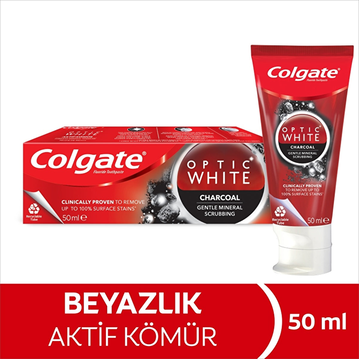 Colgate Optic White Activated Charcoal Toothpaste 1.7oz - Safe for Enamel - Image #5