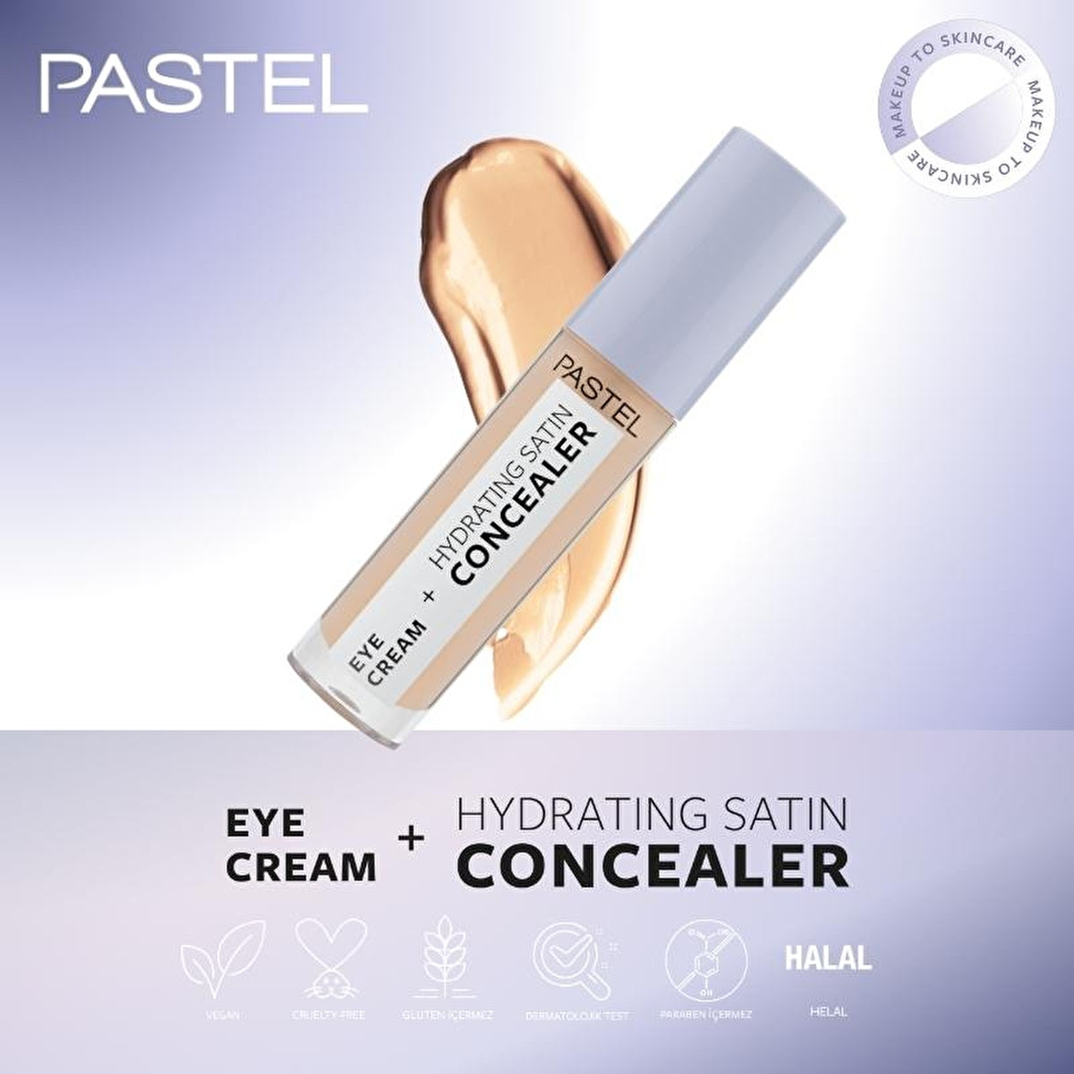 Pastel Eye Cream + Hydrating Satin Concealer 65 Honeybun | Brightening Care