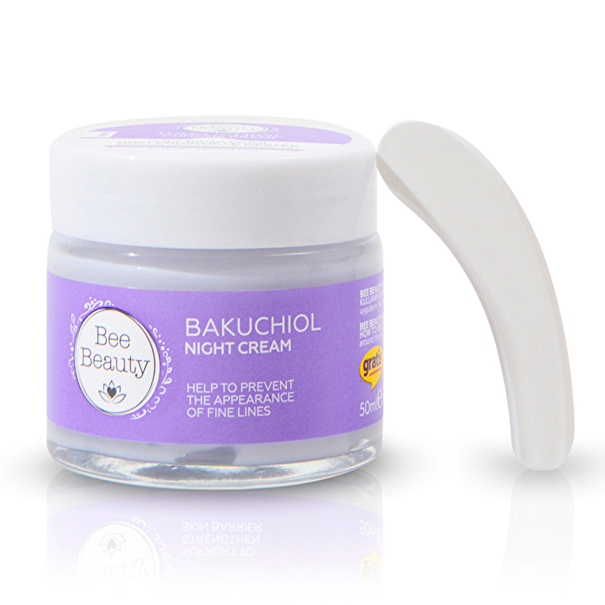 Bee Beauty Bakuchiol Night Cream 50ml - Hydrating Formula | All Skin Types - Image #2