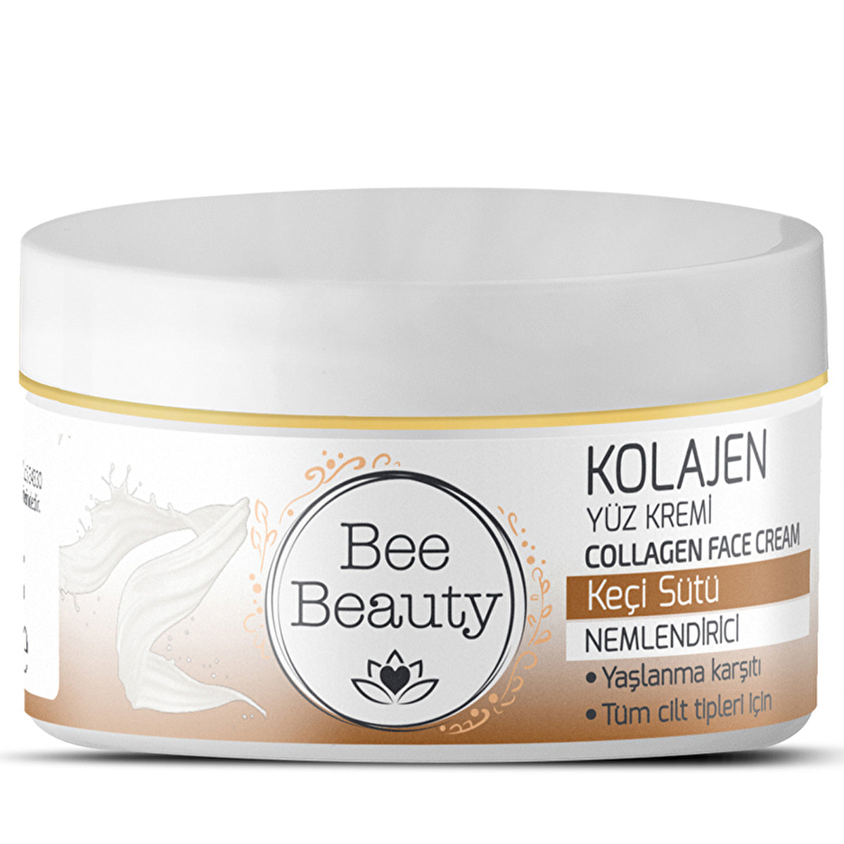 Bee Beauty Goat Milk Collagen Face Cream 50ml - Moisturizing & Anti-Aging | Hydrating Formula - Image #1